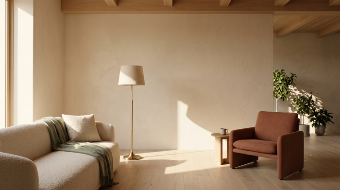 The room, before anything arrives