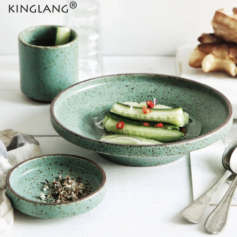 Japanese Green Retro Plate