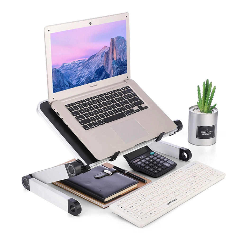 Simple Laptop Table with Keyboard Shelf - Space-Saving Desk