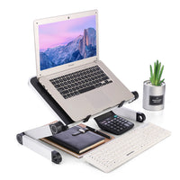 Simple Laptop Table with Keyboard Shelf - Space-Saving Desk