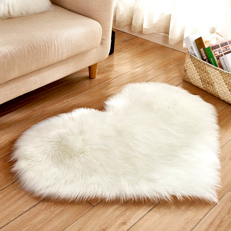 Heart Shaped Fluffy Mat