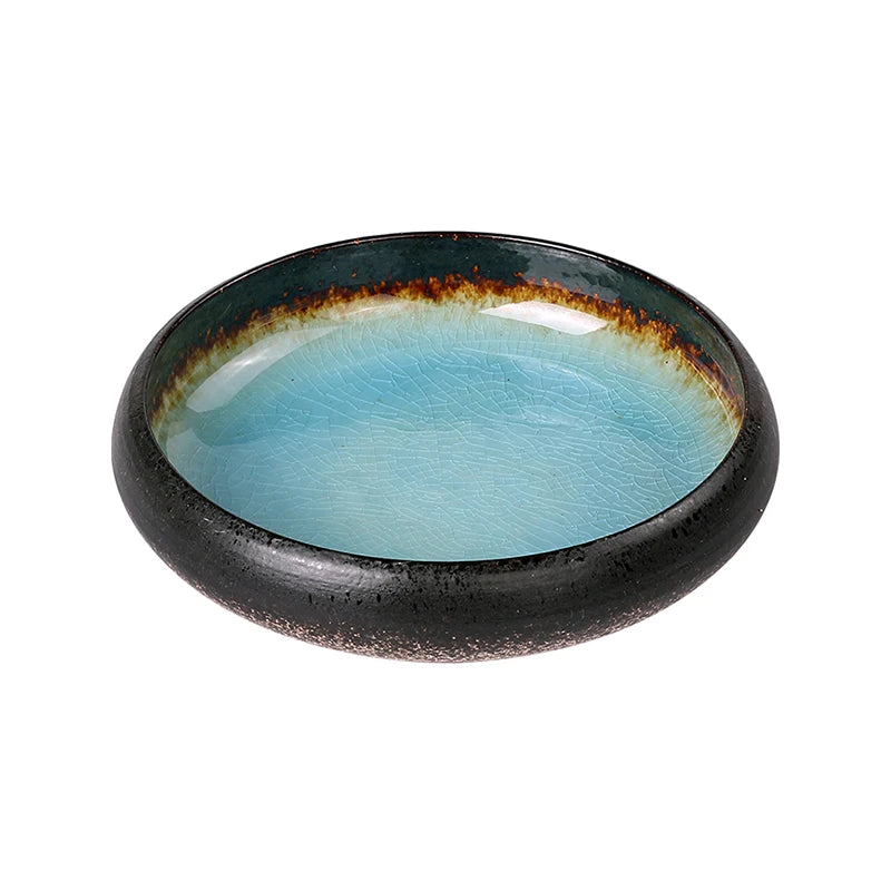 Split Glaze Ceramic Plate