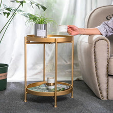 Iron Double Layer Small Coffee Table