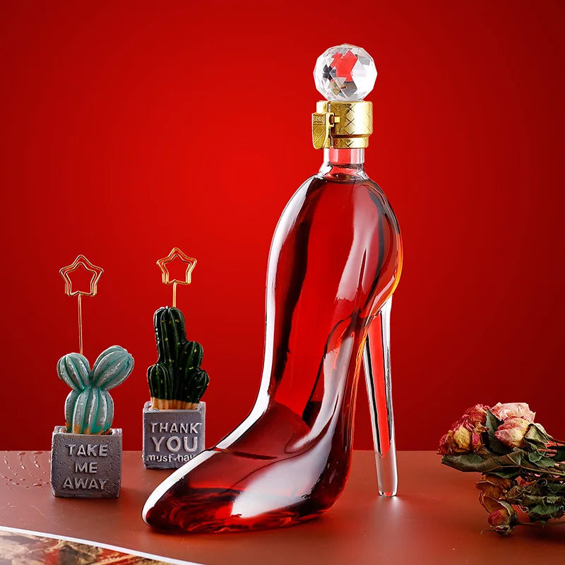 Crystal High Heel Decanter