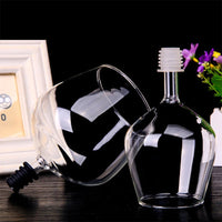 Drinking Directly from Bottle Wine Glass - Novelty Clear Design