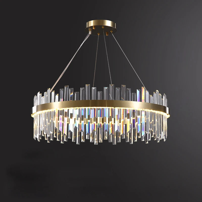 Crystal LED Dimmable Chandelier - Oval 150cm Stainless Steel