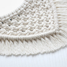 Macrame Fringe Round Mirror
