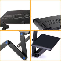 Simple Laptop Table with Keyboard Shelf - Space-Saving Desk