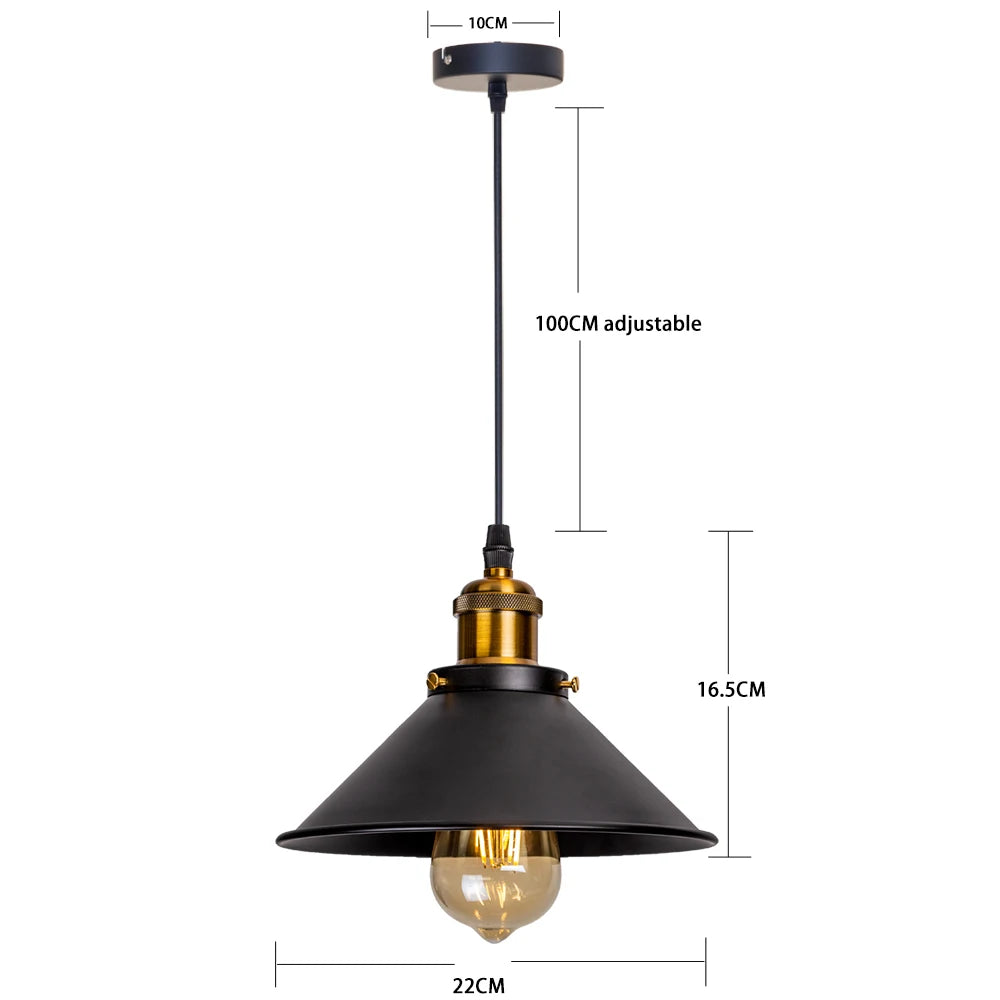 Vintage Black Pendant Light