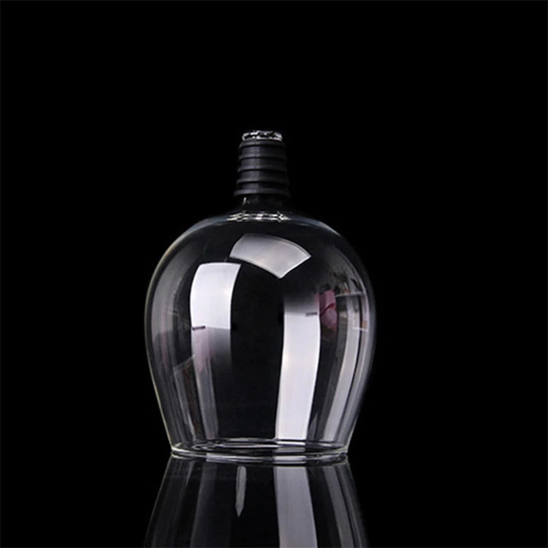 Drinking Directly from Bottle Wine Glass - Novelty Clear Design