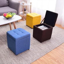 Compact Synthetic Leather Ottoman