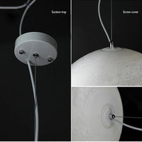LED Moon Pendant Light - Modern Sphere Design E27