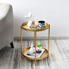 Iron Double Layer Small Coffee Table