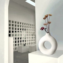 Circular Hollow Porcelain Vase