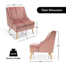 Velvet Swoop Arm Accent Chair
