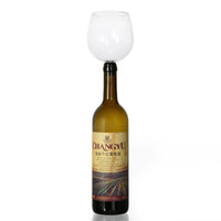 Drinking Directly from Bottle Wine Glass - Novelty Clear Design