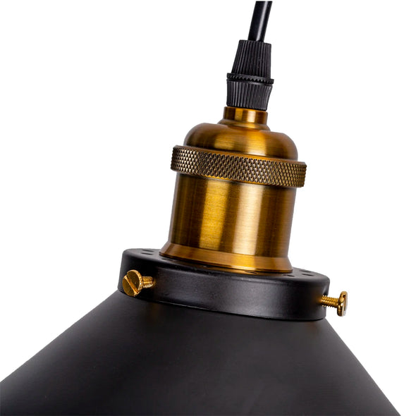 Black Vintage Industrial Pendant Light