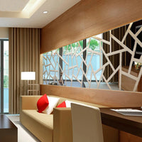 Large 3D Acrylic Wall Stickers - Decorative Mirror Effect Decals