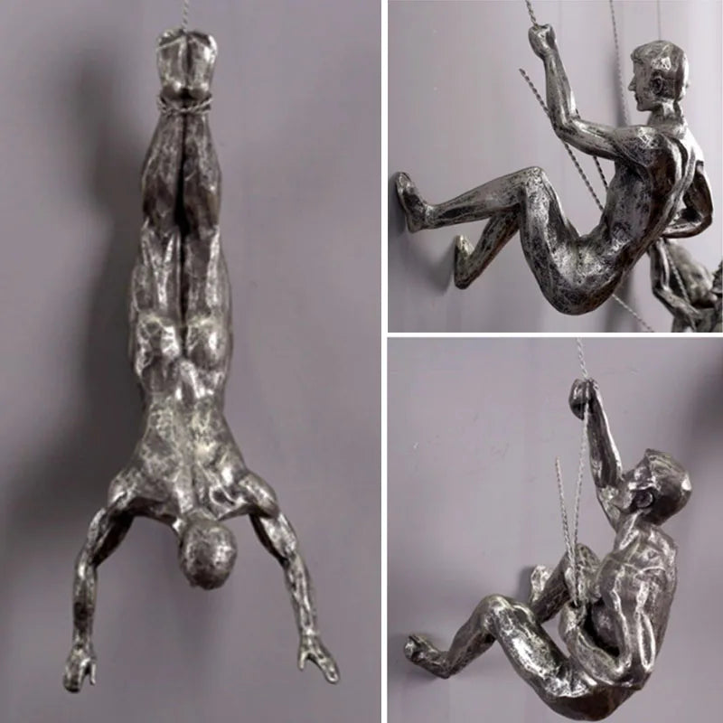 Rock Climbing Figures - Resin Adventure Sculpture Set
