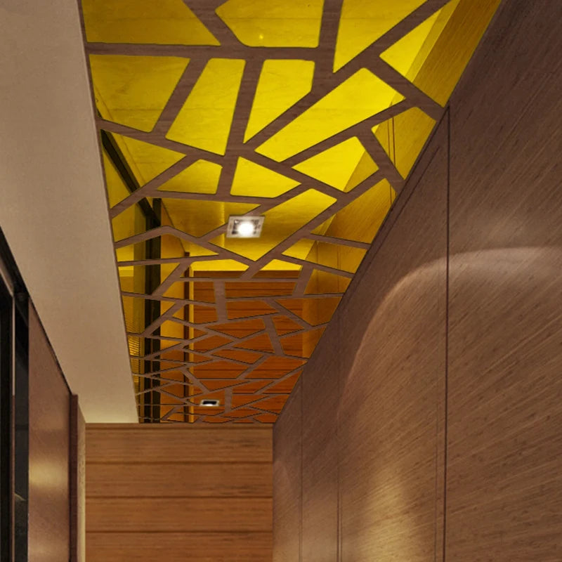 Large 3D Acrylic Wall Stickers - Decorative Mirror Effect Decals