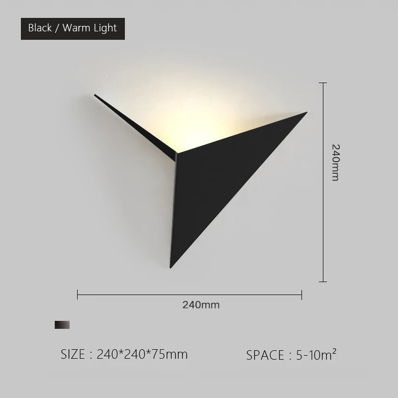 Geometric Triangle LED Wall Lamp