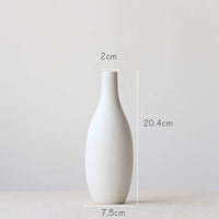 White Ceramic Vase - Classic Porcelain Design 15-25CM