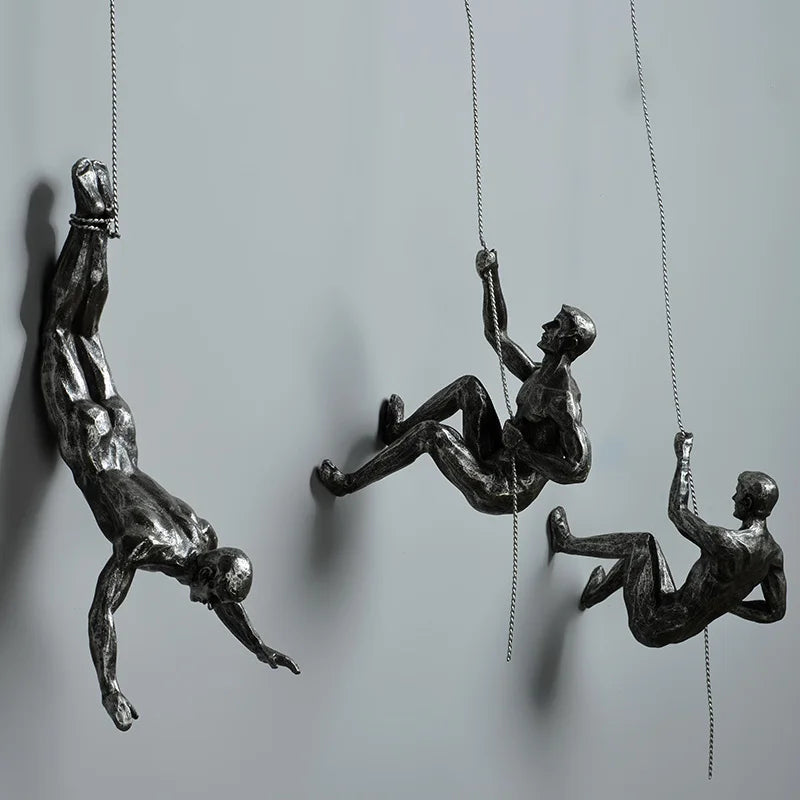 Rock Climbing Figures - Resin Adventure Sculpture Set