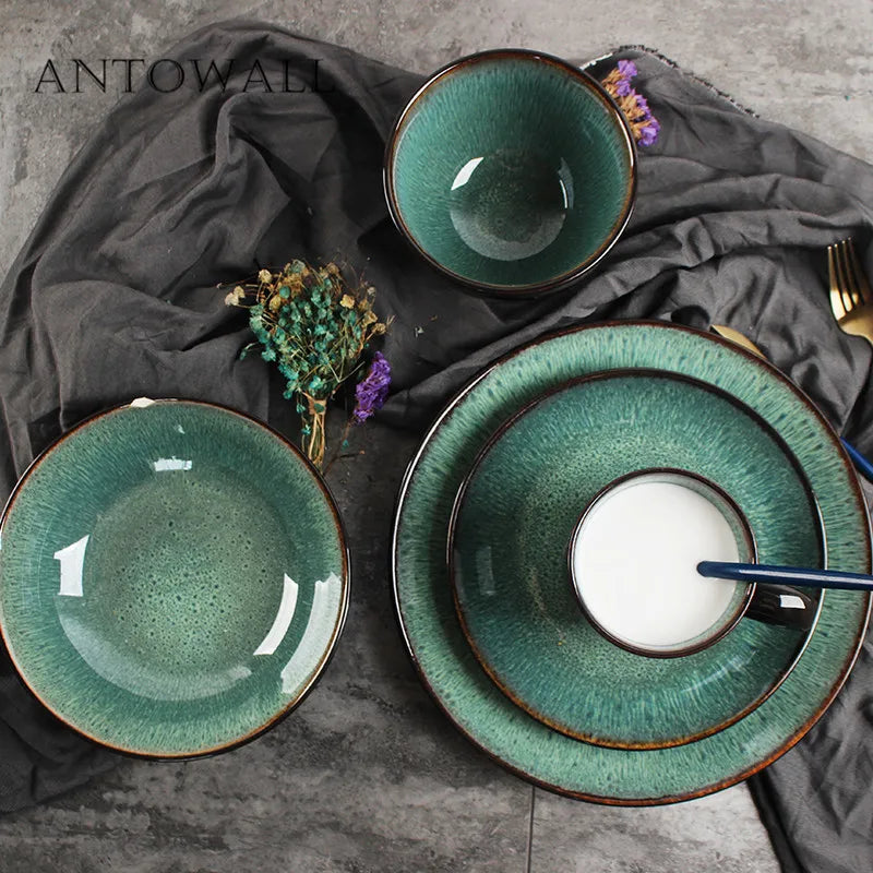 Vintage Floral Dinnerware Set - Classic Ceramic Collection