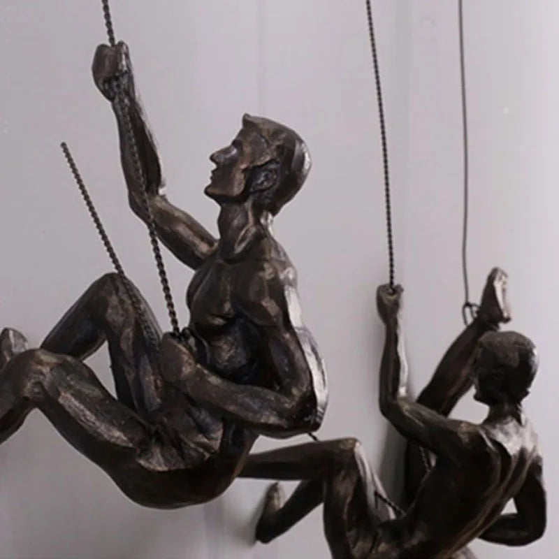 Rock Climbing Figures - Resin Adventure Sculpture Set