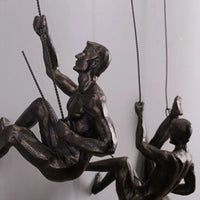 Rock Climbing Figures - Resin Adventure Sculpture Set