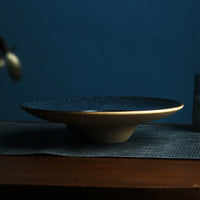 Gold Edge Ceramic Plate - Elegant Eco-Friendly Dinnerware