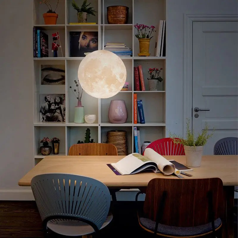 LED Moon Pendant Light - Modern Sphere Design E27