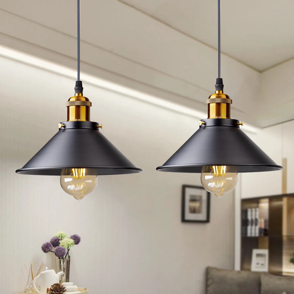 Vintage Black Pendant Light