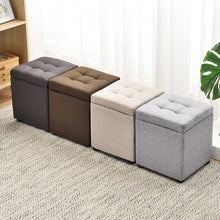 Compact Synthetic Leather Ottoman