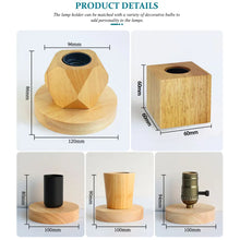 Retro Wooden E27 Table Lamp