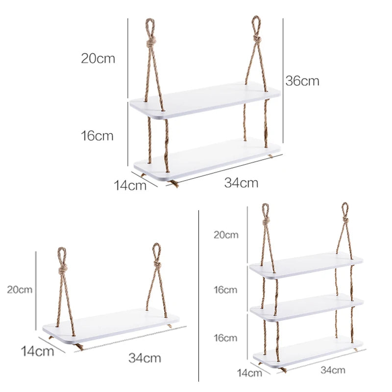 Rustic Two Tier Wooden Shelf