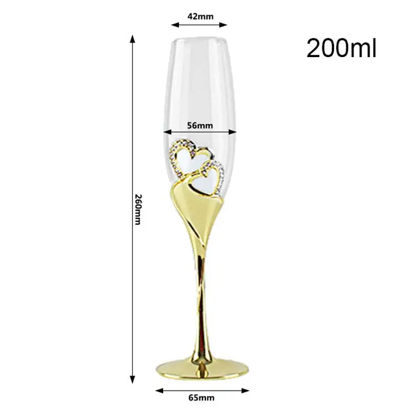 Golden Crystal Wine Glasses