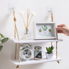 Rustic Two Tier Wooden Shelf