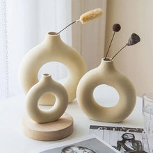 Circular Hollow Porcelain Vase