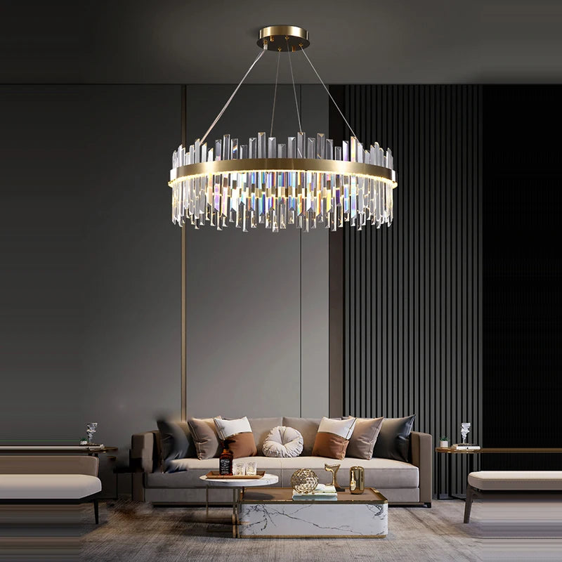 Oval Crystal Dimmable Chandelier
