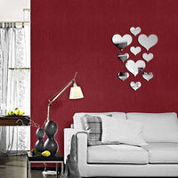 LOVE Acrylic Mirror Wall Decals - 10-Piece Decorative Set