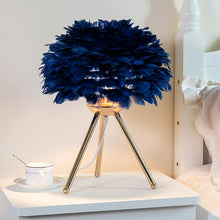Feather Accent Bedroom Table Lamp