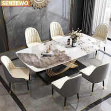 Italian Marble Dining Table Set