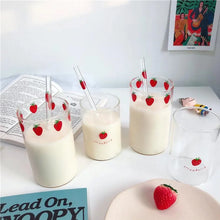 Strawberry Glass Straw Cup