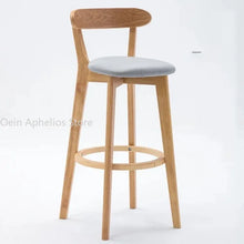 Nordic Solid Wood Barstool