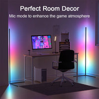 LED Floor Lamp with Remote Control - Music Sync RGB Color Changing Light