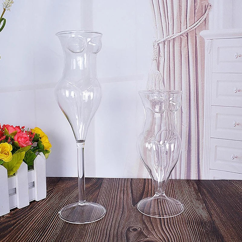 Sculptural Lady Wine Glass