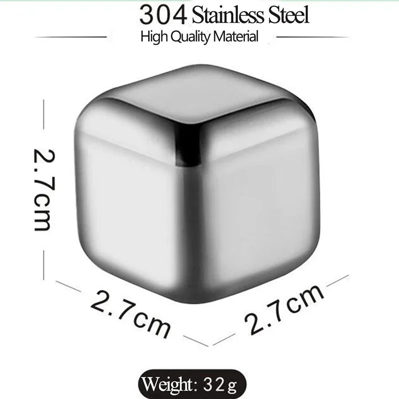 Reusable Stainless Whiskey Chilling Cubes