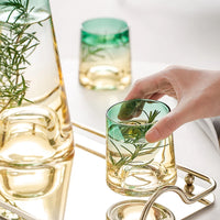 5-Piece Gradient Glass Pitcher & Tea Cup Set