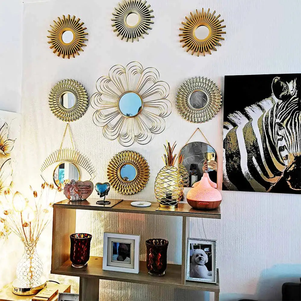 Gold Sunburst Wall Mirror